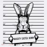 Naughty Easter Bunny Mug Shot Funny Kids Sweatshirt thumb 2