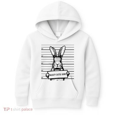 Naughty Easter Bunny Mug Shot Funny Kids Hoodie