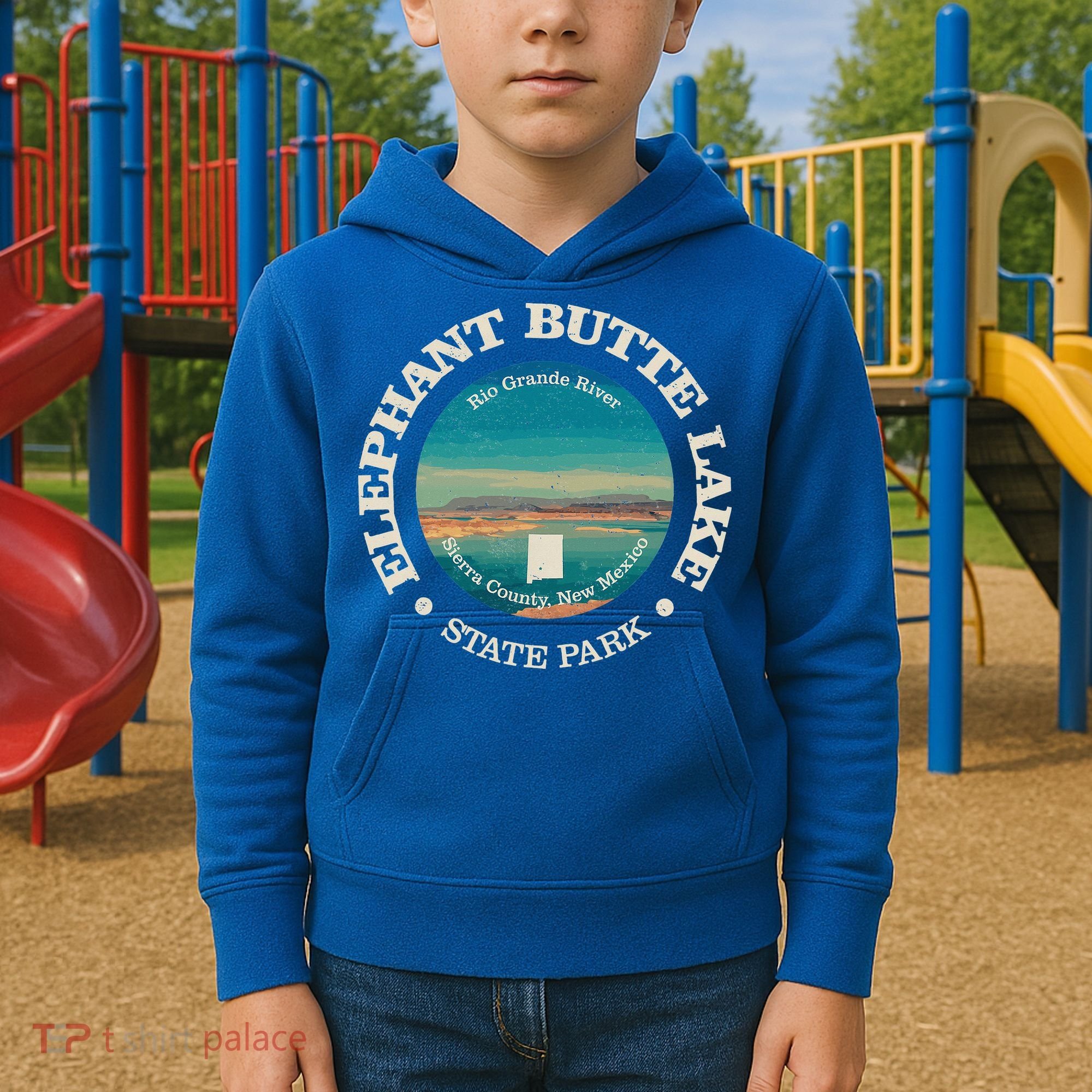 Nature Elephant Butte Lake State Park Hiking Kids Hoodie