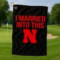 Nebraska Married Into This Golf Towel thumb 1