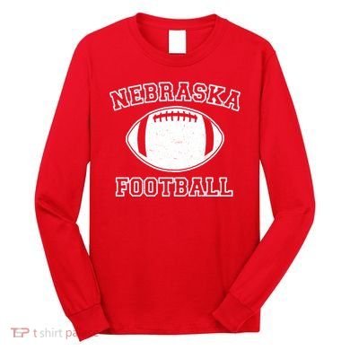 Nebraska Football Vintage Distressed Long Sleeve Shirt