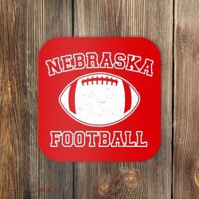 Nebraska Football Vintage Distressed Coaster