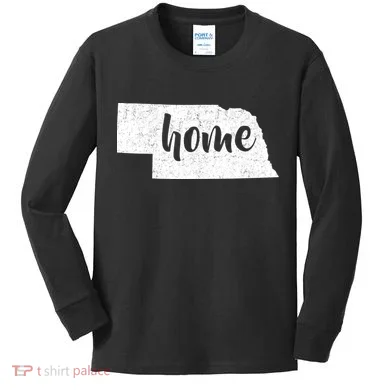 Nebraska Home State Kids Long Sleeve Shirt