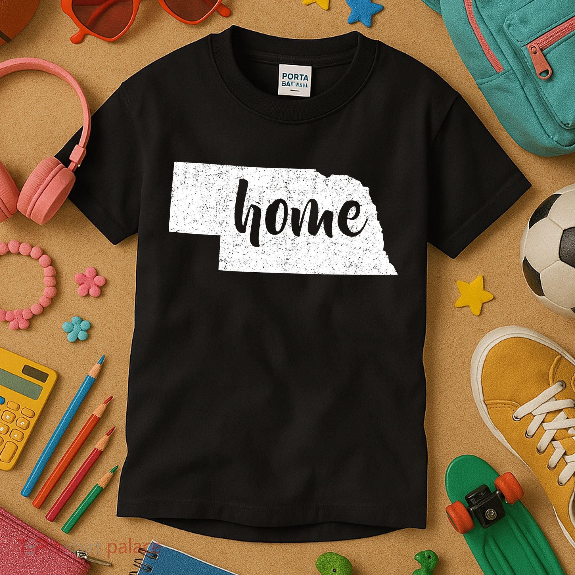 Nebraska Home State Kids T-Shirt