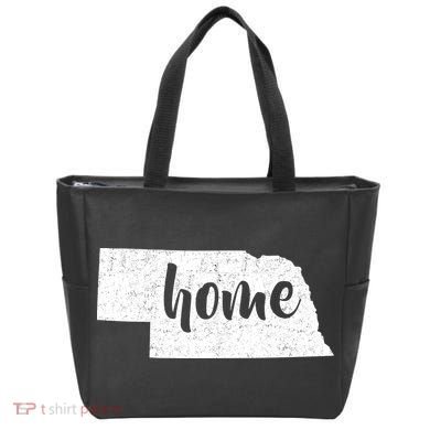 Nebraska Home State Tote Bag