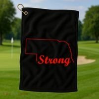 Nebraska Strong Golf Towel thumb 1