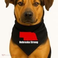 Nebraska Strong Flooding USA-Made Doggie Bandana thumb 1
