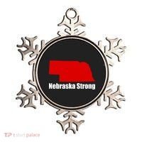 Nebraska Strong Flooding Ornament thumb 0