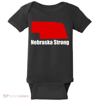 Nebraska Strong Flooding Baby Bodysuit