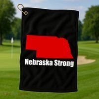 Nebraska Strong Flooding Golf Towel thumb 1
