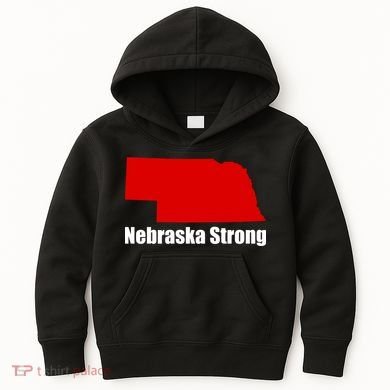 Nebraska Strong Flooding Kids Hoodie