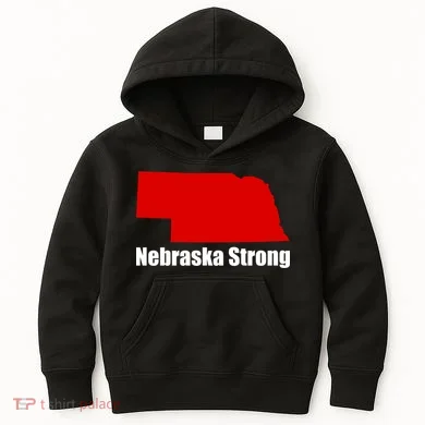 Nebraska Strong Flooding Kids Hoodie