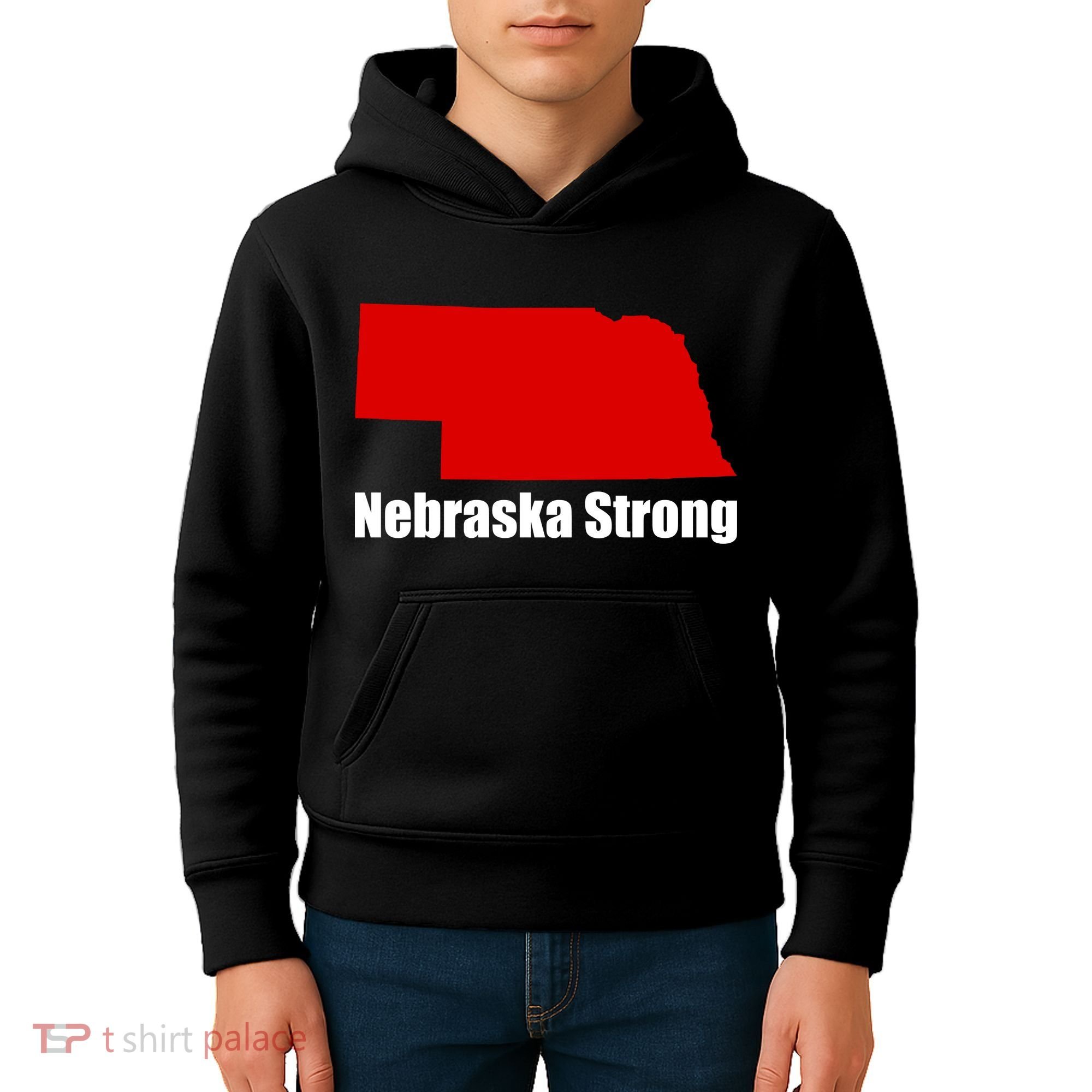Nebraska Strong Flooding Kids Hoodie