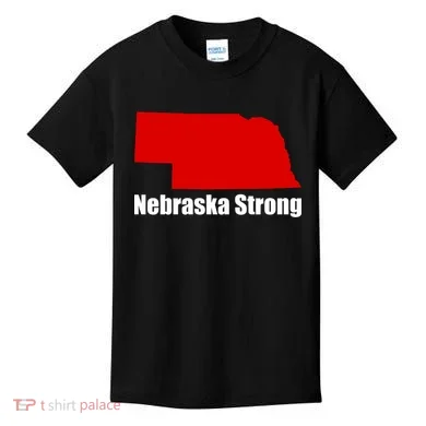 Nebraska Strong Flooding Kids T-Shirt