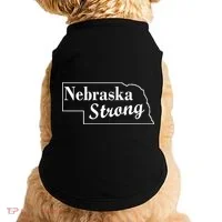 Nebraska Strong Map Doggie Tank thumb 0