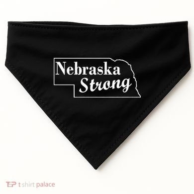 Nebraska Strong Map USA-Made Doggie Bandana