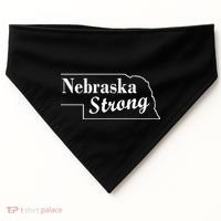 Nebraska Strong Map USA-Made Doggie Bandana thumb 0