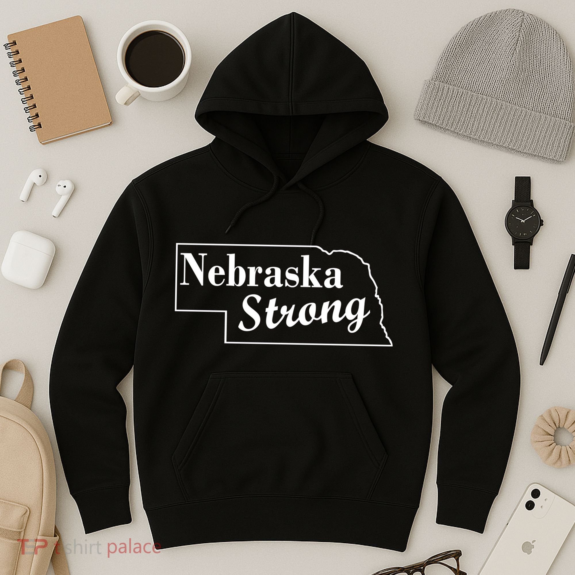 Nebraska Strong Map Hoodie