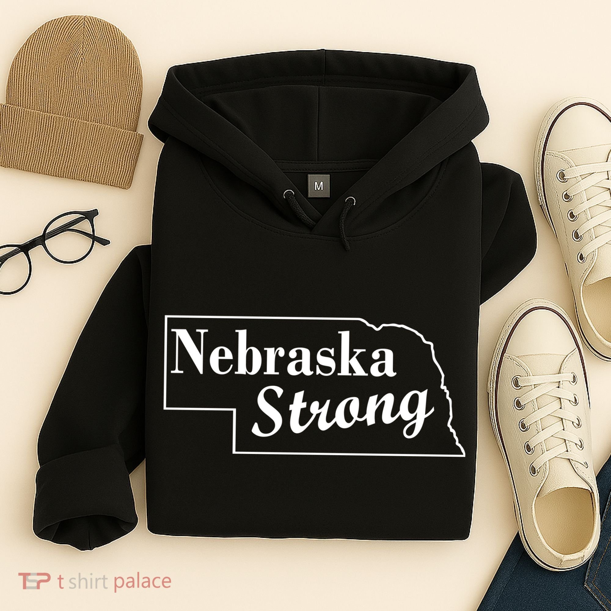 Nebraska Strong Map Hoodie