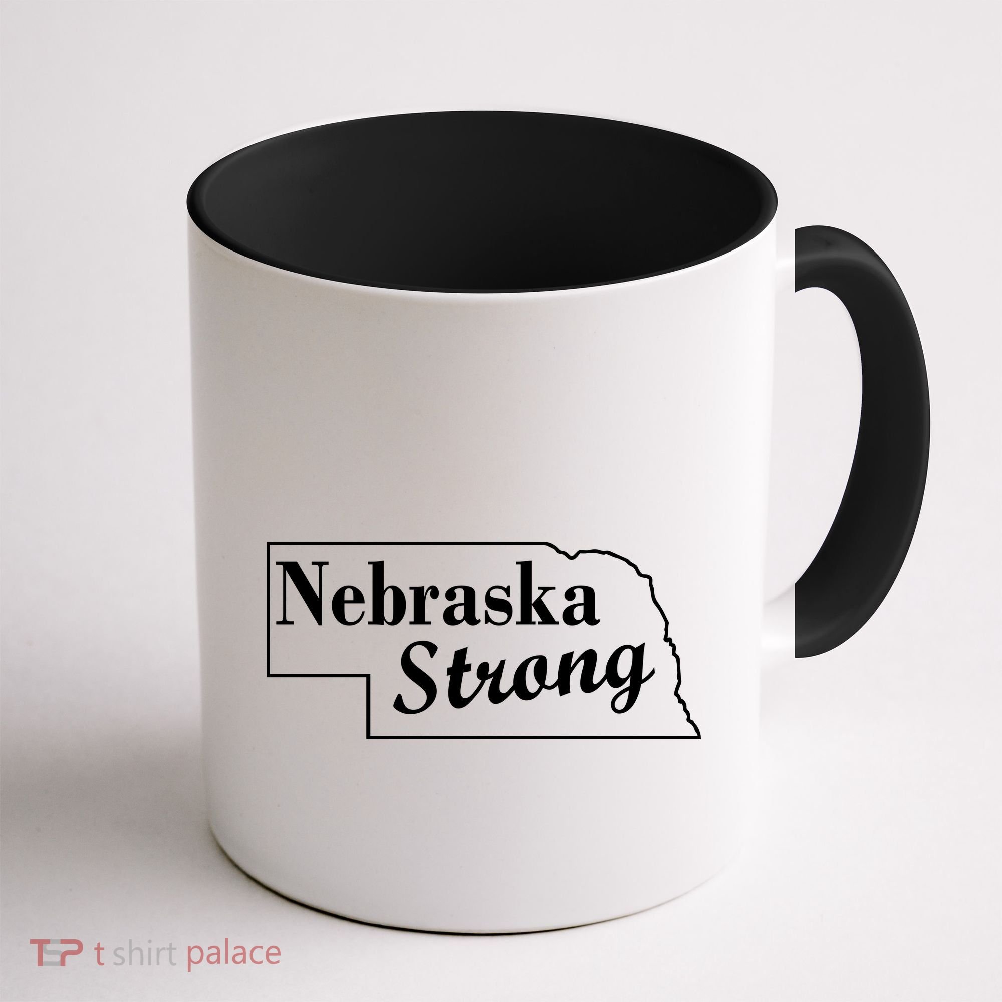 Nebraska Strong Map Coffee Mug
