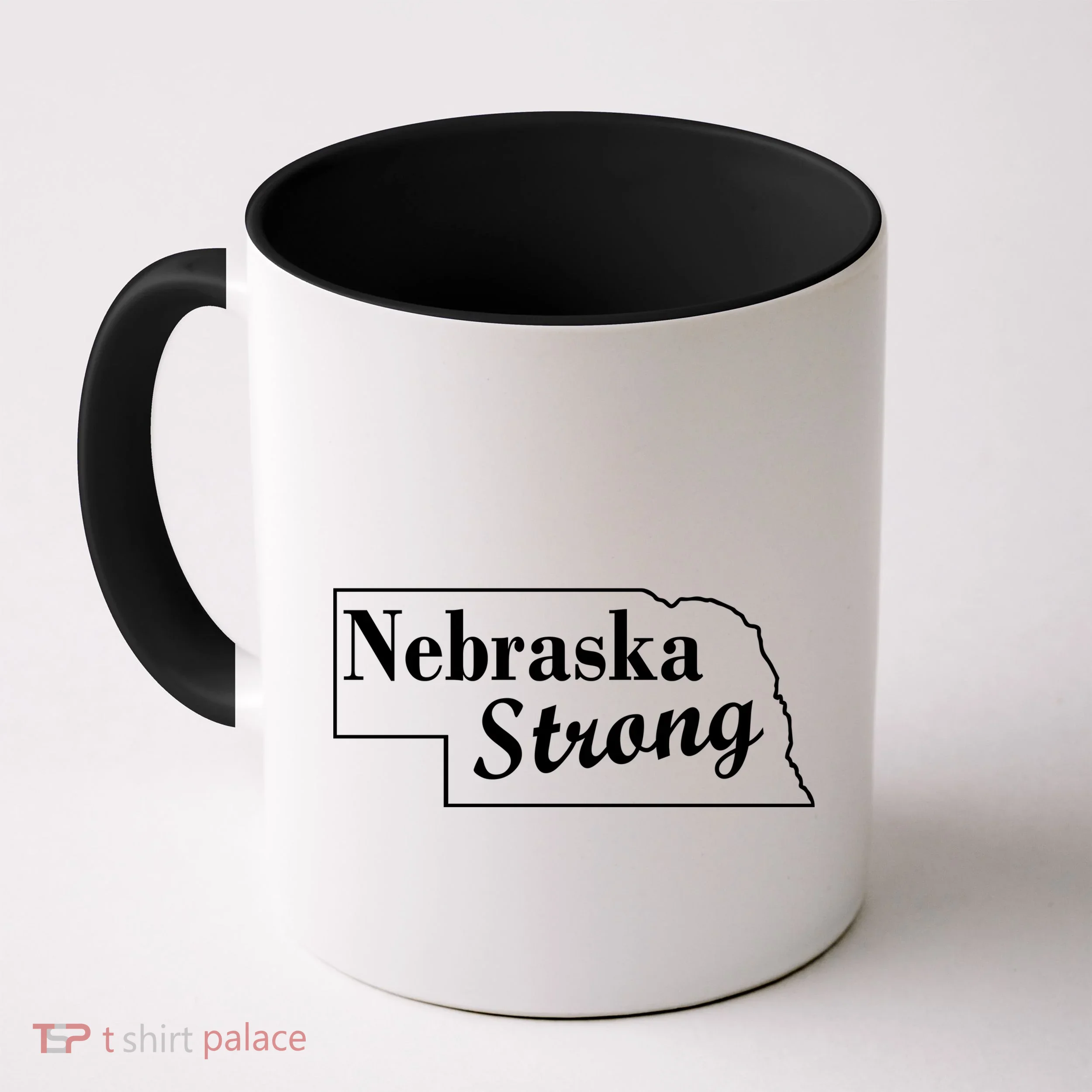 Nebraska Strong Map Coffee Mug