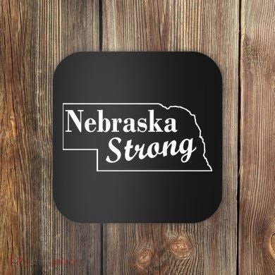 Nebraska Strong Map Coaster