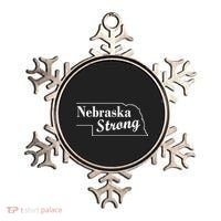 Nebraska Strong Map Ornament thumb 0