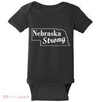 Nebraska Strong Map Baby Bodysuit thumb 0