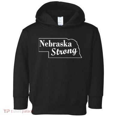 Nebraska Strong Map Toddler Hoodie