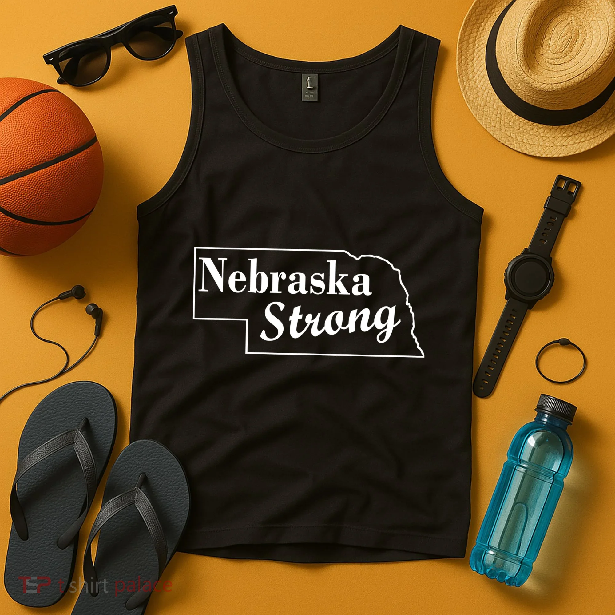 Nebraska Strong Map Tank Top