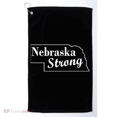 Nebraska Strong Map Golf Towel