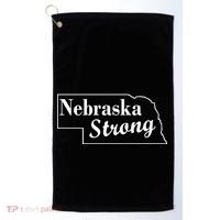Nebraska Strong Map Golf Towel thumb 0
