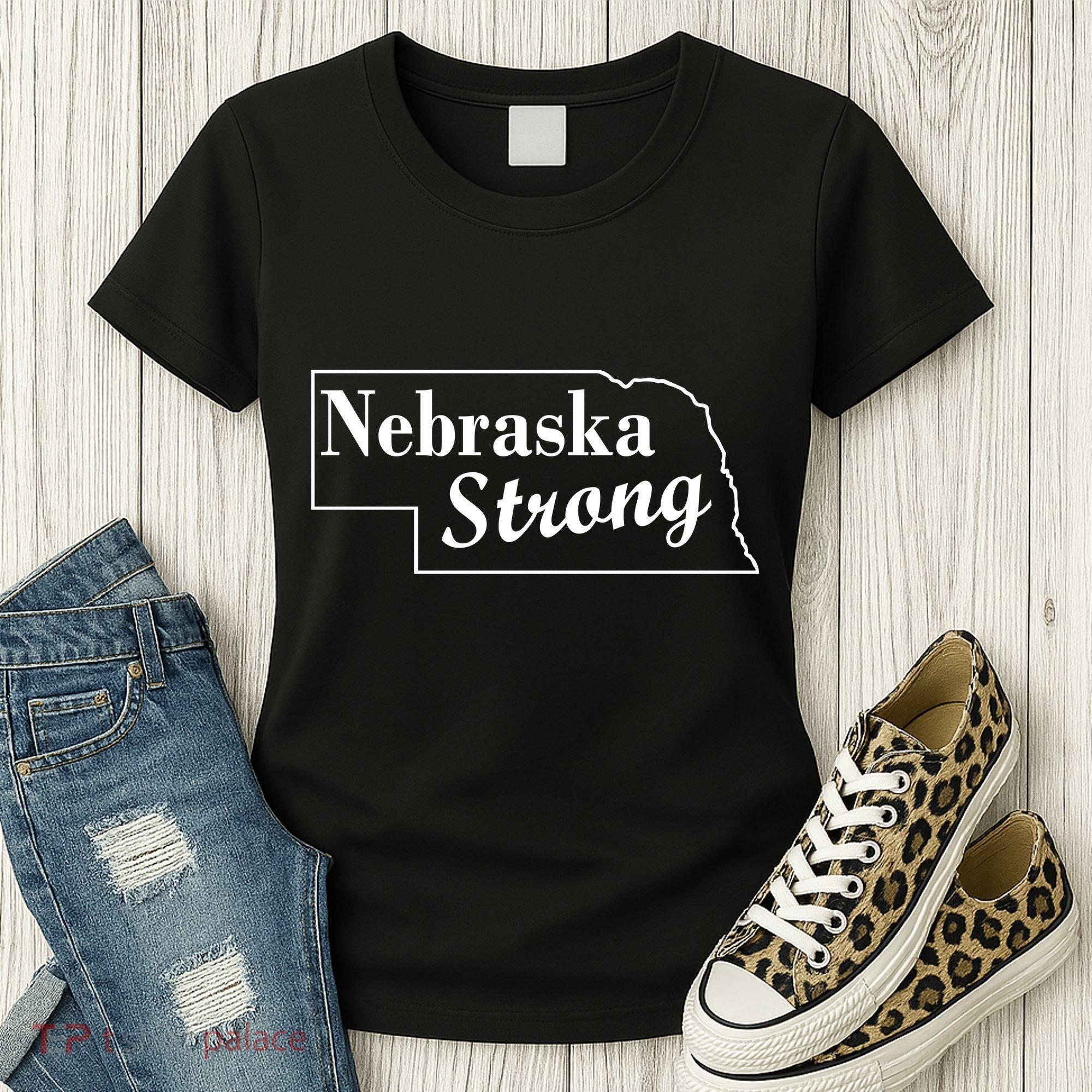 Nebraska Strong Map Women's T-Shirt