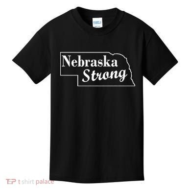 Nebraska Strong Map Kids T-Shirt