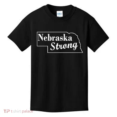 Nebraska Strong Map Kids T-Shirt