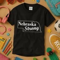 Nebraska Strong Map Kids T-Shirt thumb 3