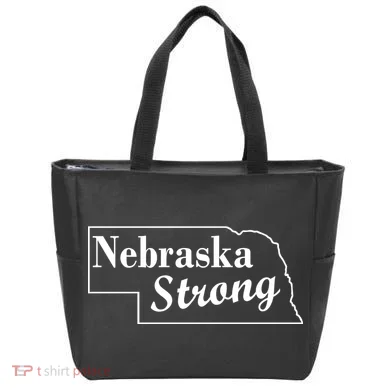 Nebraska Strong Map Tote Bag