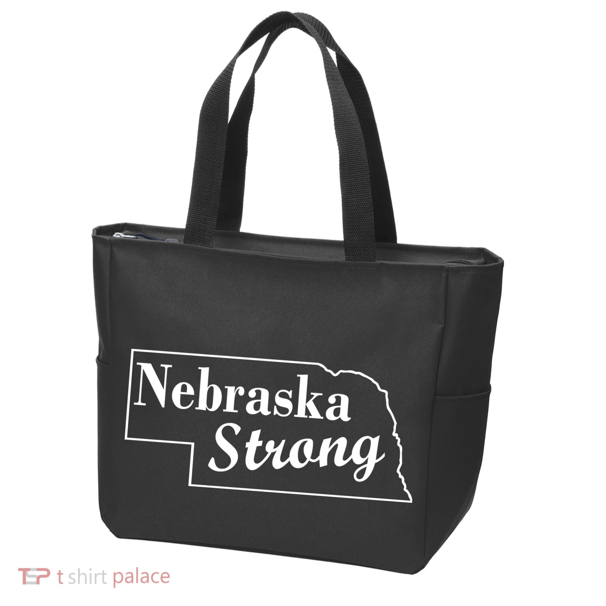 Nebraska Strong Map Tote Bag
