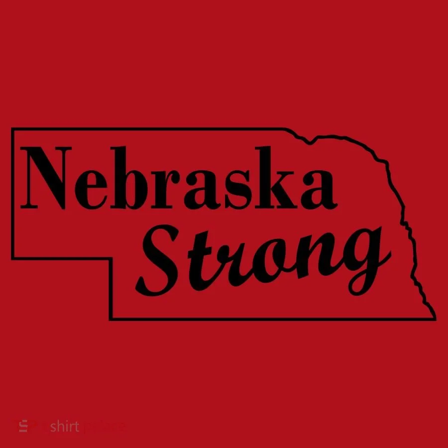 Nebraska Strong Map Christmas Stocking