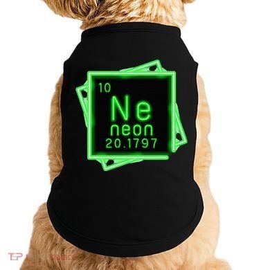 Neon Element Chemistry Periodic Table Science Nerd Doggie Tank