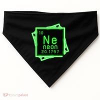 Neon Element Chemistry Periodic Table Science Nerd USA-Made Doggie Bandana thumb 0