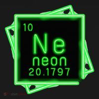 Neon Element Chemistry Periodic Table Science Nerd Polo thumb 3