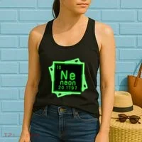 Neon Element Chemistry Periodic Table Science Nerd Women's Tank Top thumb 2