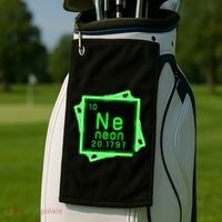 Neon Element Chemistry Periodic Table Science Nerd Golf Towel thumb 2