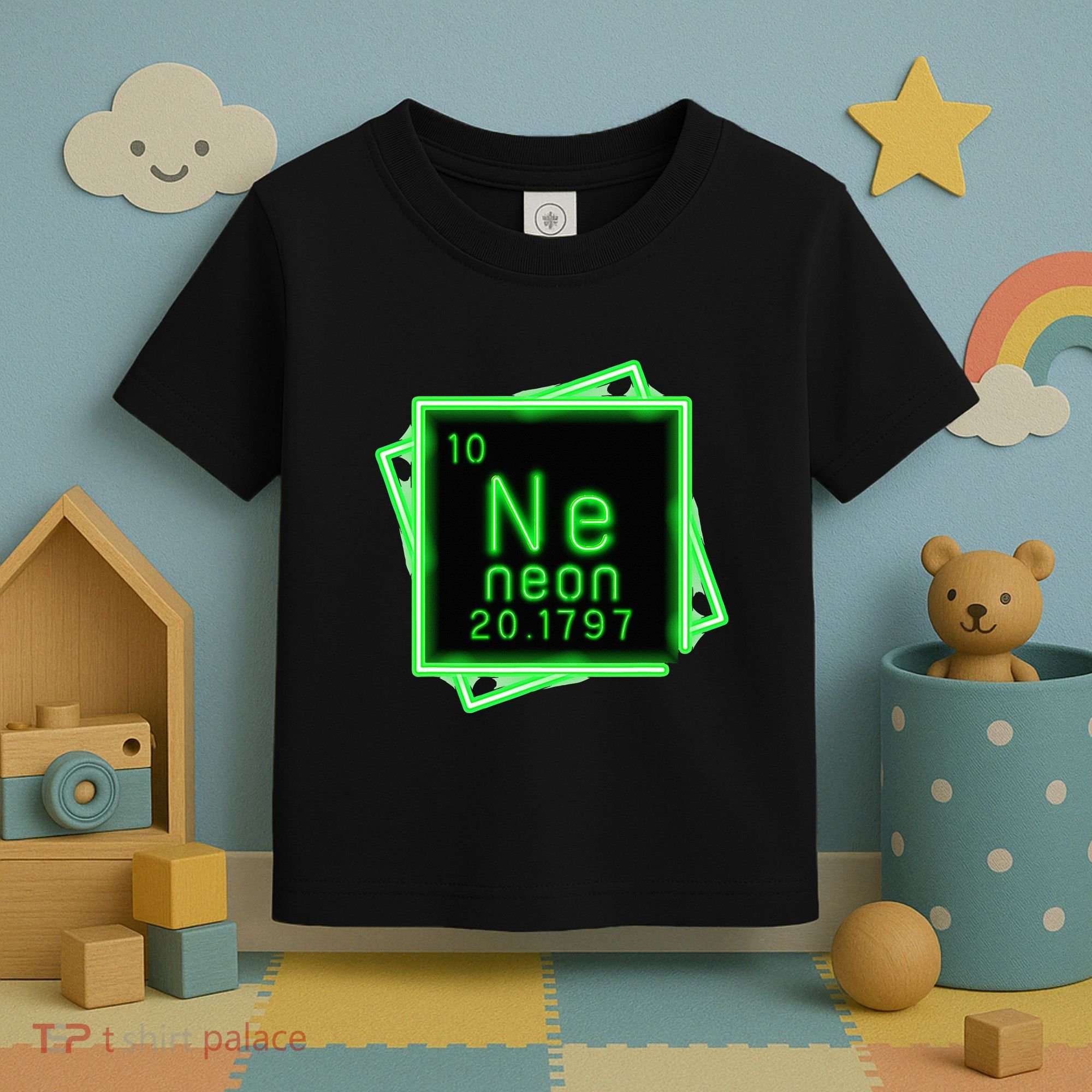 Neon Element Chemistry Periodic Table Science Nerd Toddler T-Shirt
