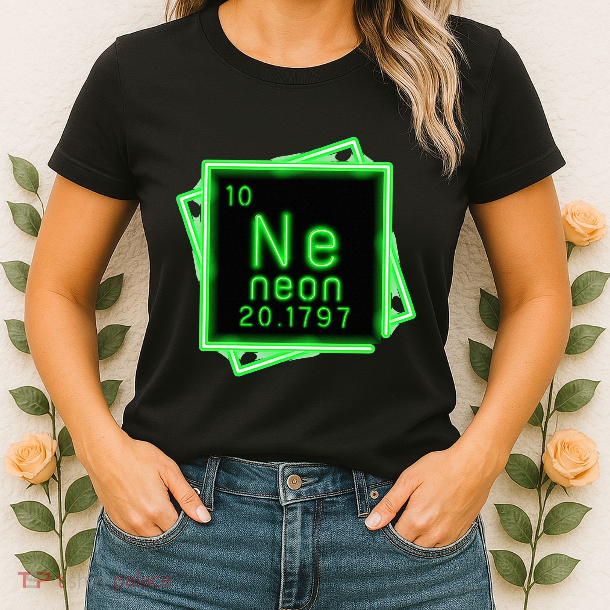 Neon Element Chemistry Periodic Table Science Nerd Women's T-Shirt