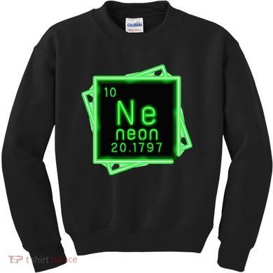 Neon Element Chemistry Periodic Table Science Nerd Kids Sweatshirt