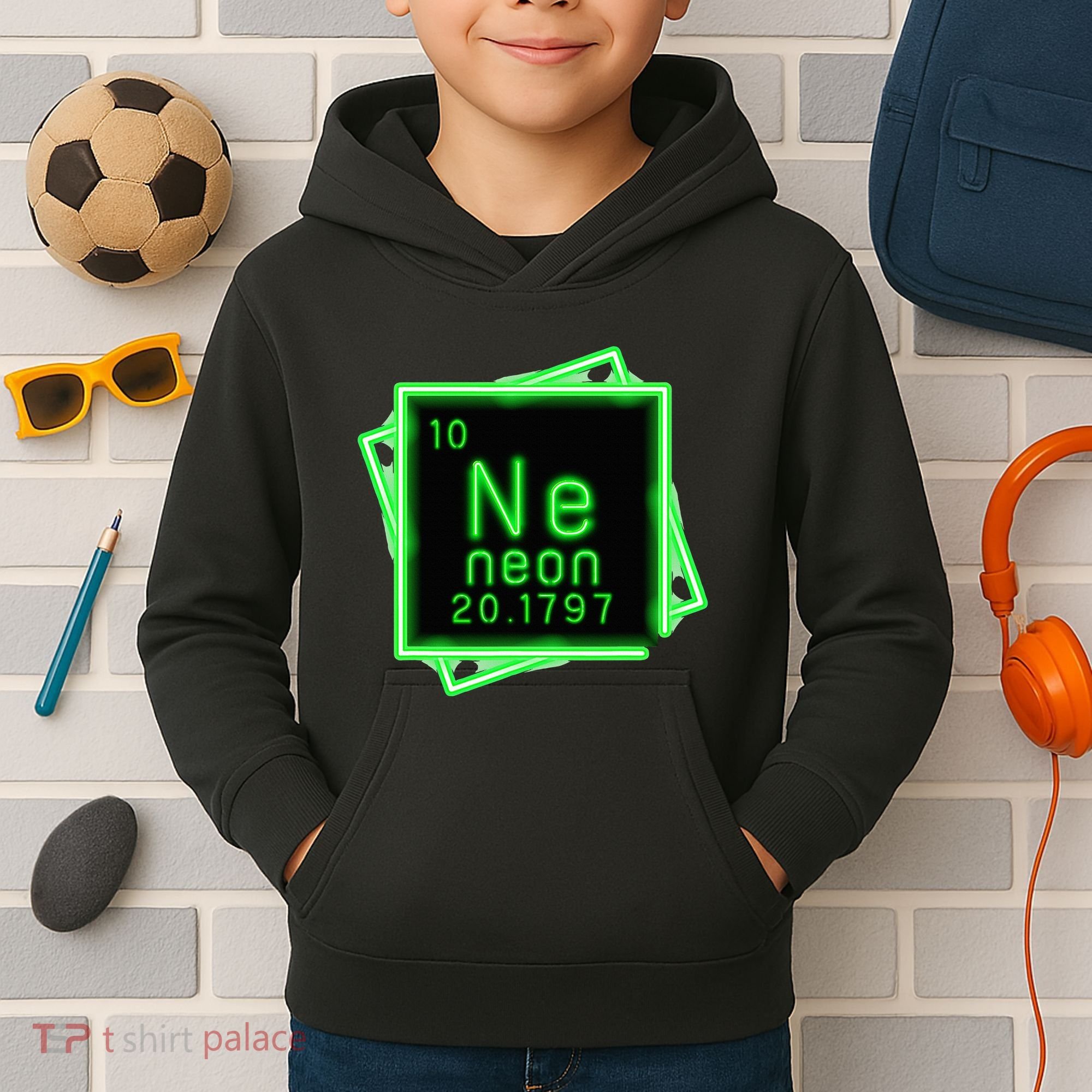 Neon Element Chemistry Periodic Table Science Nerd Kids Hoodie