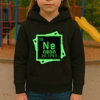 Neon Element Chemistry Periodic Table Science Nerd Kids Hoodie thumb 3