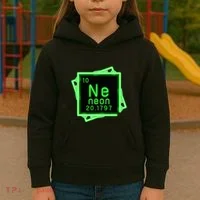 Neon Element Chemistry Periodic Table Science Nerd Kids Hoodie thumb 3